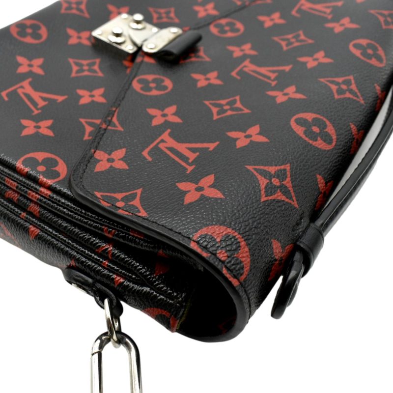 LOUIS VUITTON Metis Pochette Infrarouge Monogram Canvas Crossbody Bag Black - Image 5