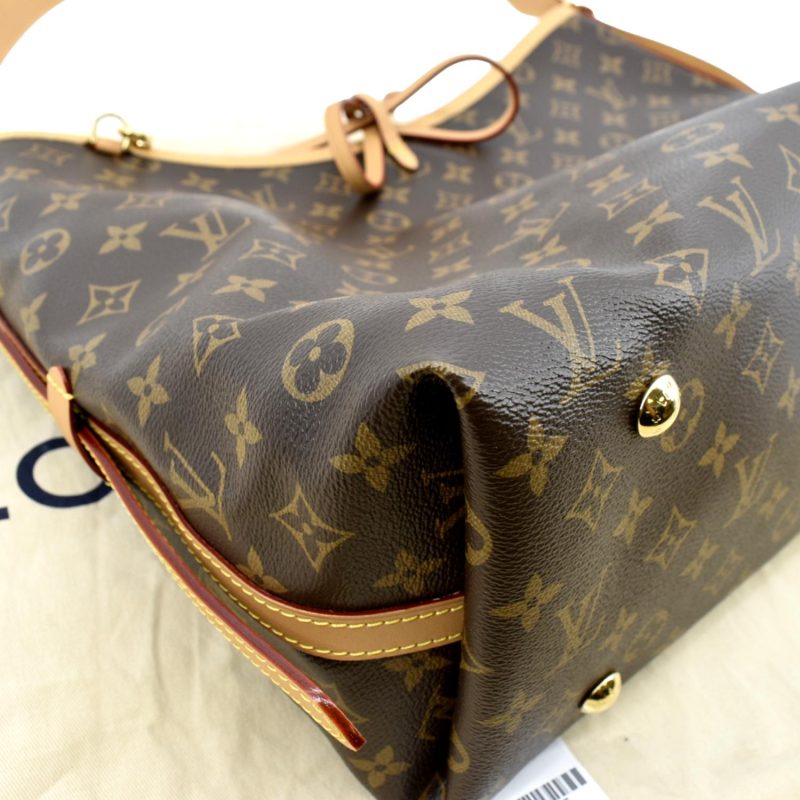 LOUIS VUITTON Carryall MM Monogram Canvas Shoulder Bag Brown - Image 8