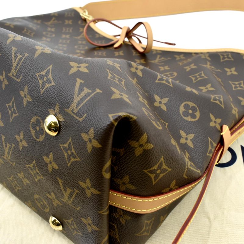LOUIS VUITTON Carryall MM Monogram Canvas Shoulder Bag Brown - Image 10