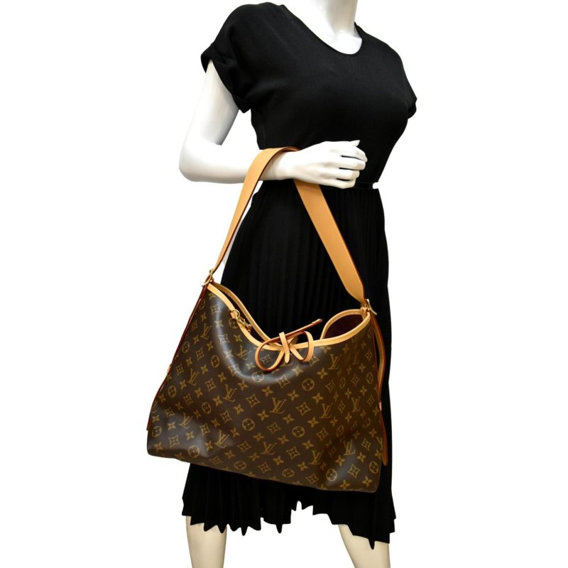 LOUIS VUITTON Carryall MM Monogram Canvas Shoulder Bag Brown - Image 2