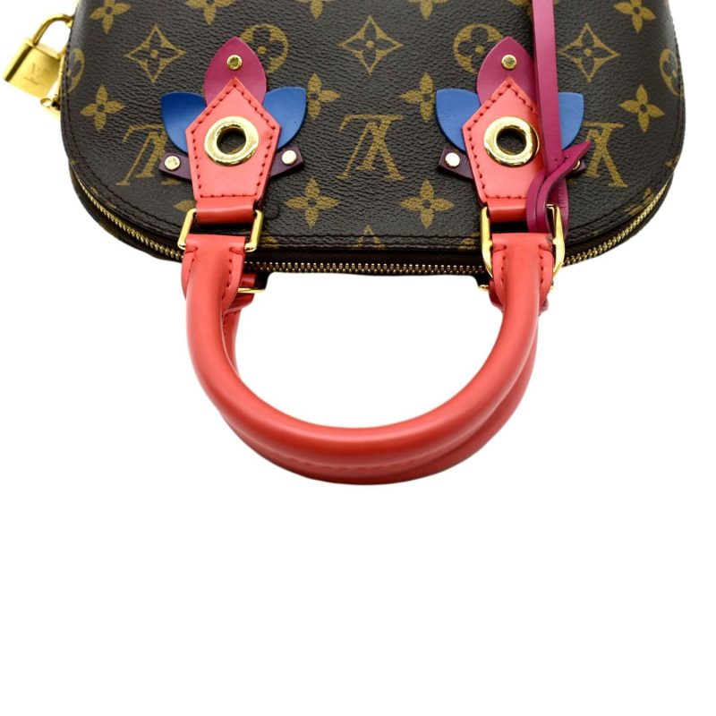 LOUIS VUITTON Alma BB Totem Monogram Canvas Satchel Bag Flamingo - Image 3
