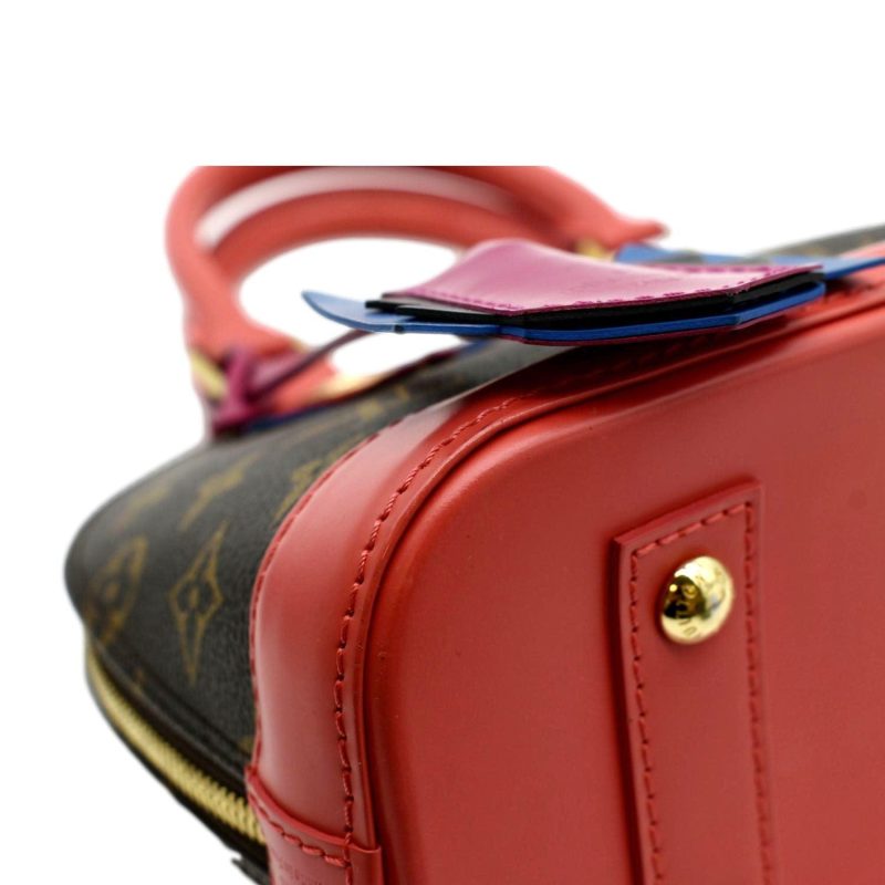 LOUIS VUITTON Alma BB Totem Monogram Canvas Satchel Bag Flamingo - Image 4