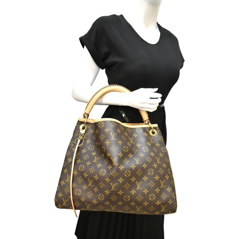 LOUIS VUITTON Artsy MM Monogram Canvas Hobo Bag Brown - Image 2