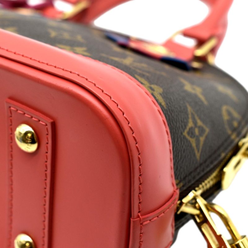 LOUIS VUITTON Alma BB Totem Monogram Canvas Satchel Bag Flamingo - Image 5