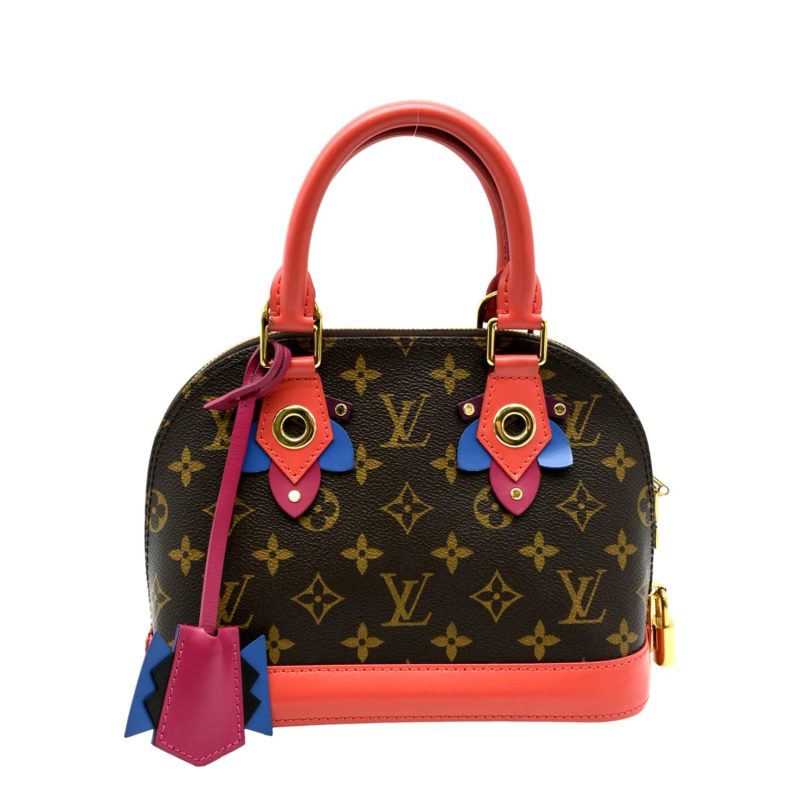 LOUIS VUITTON Alma BB Totem Monogram Canvas Satchel Bag Flamingo - Image 10