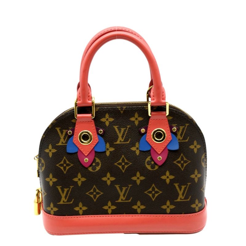 LOUIS VUITTON Alma BB Totem Monogram Canvas Satchel Bag Flamingo - Image 2