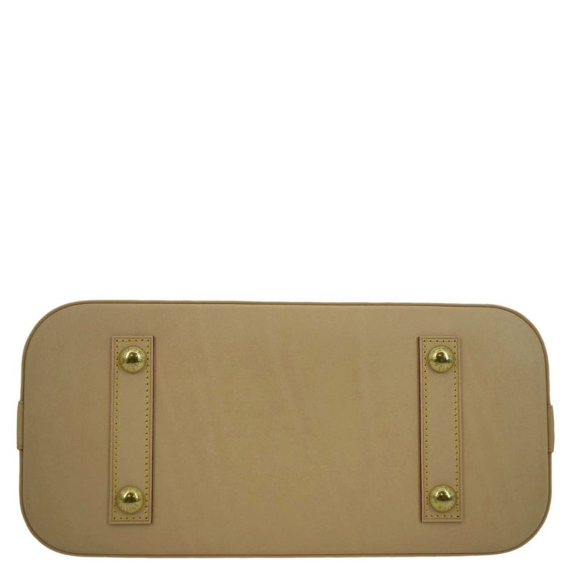 LOUIS VUITTON Alma Monogram Canvas Satchel Bag Brown - Image 7