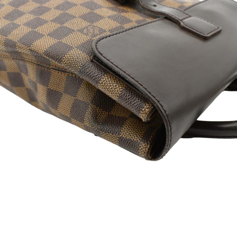 LOUIS VUITTON Soho Damier Ebene Backpack Bag Brown - Image 5