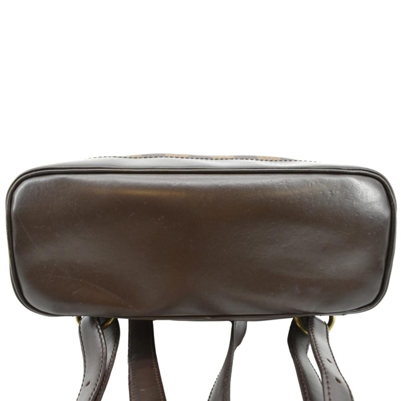 LOUIS VUITTON Soho Damier Ebene Backpack Bag Brown - Image 8