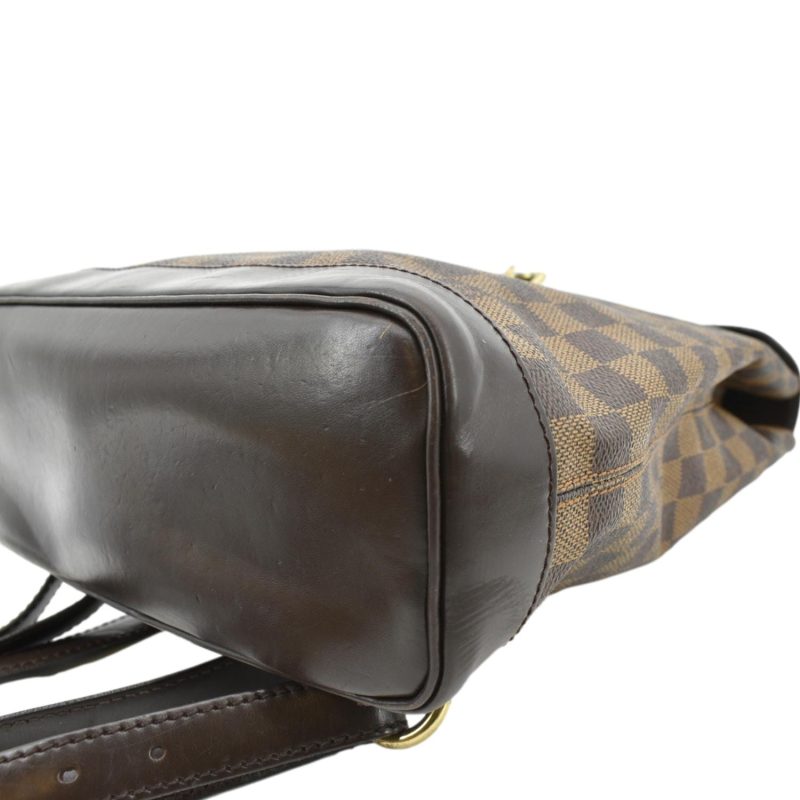 LOUIS VUITTON Soho Damier Ebene Backpack Bag Brown - Image 6