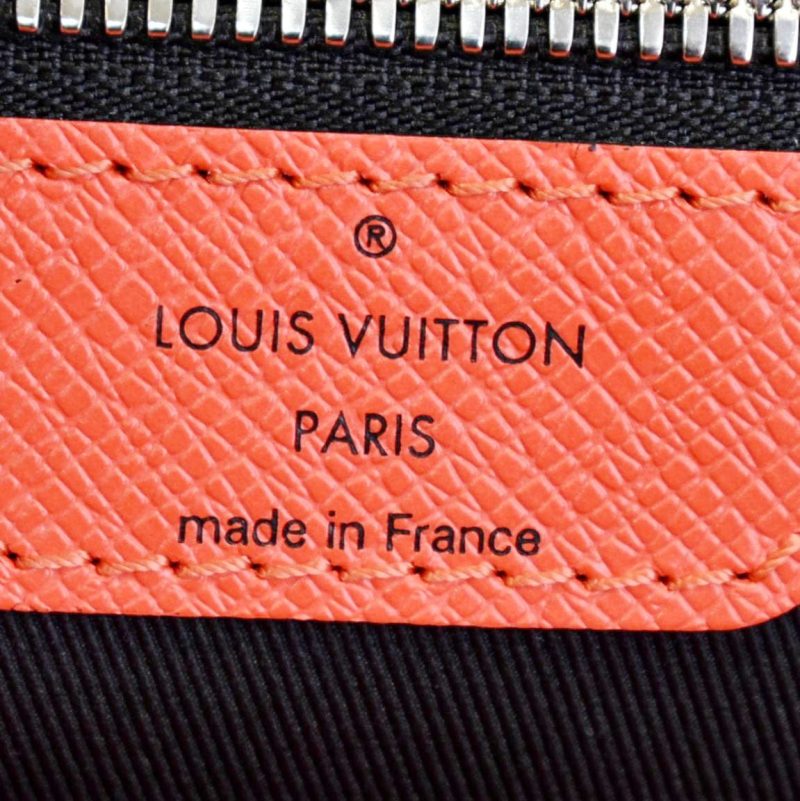 LOUIS VUITTON Keepall 50 Bandouliere Monogram Taiga Leather Travel Bag Red - Image 10
