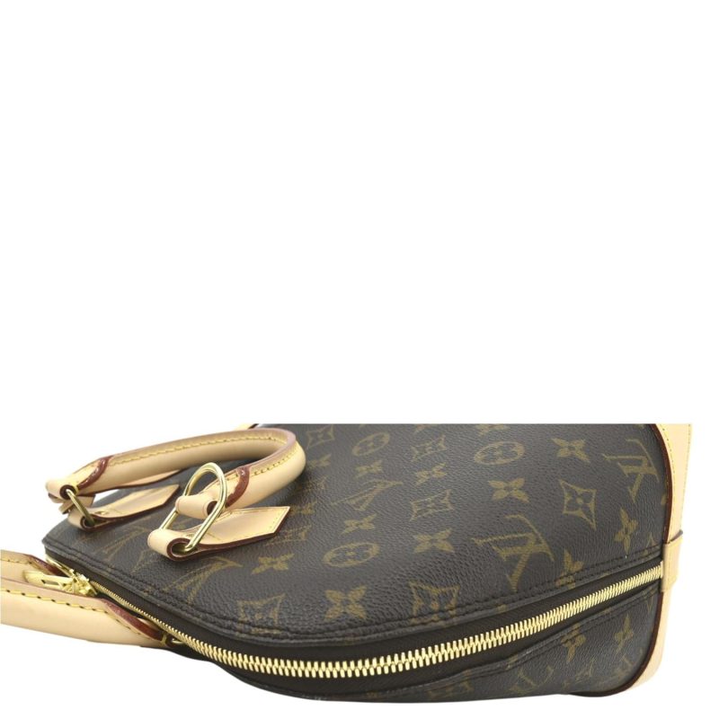 LOUIS VUITTON Alma PM Monogram Canvas Satchel Bag Brown - Image 5