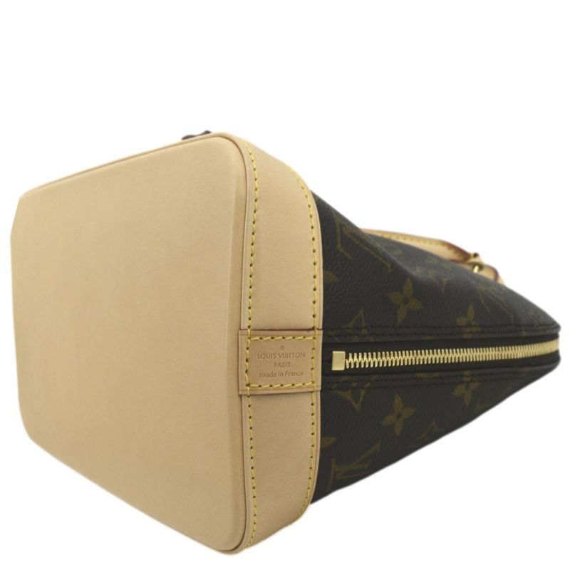 LOUIS VUITTON Alma PM Monogram Canvas Satchel Bag Brown - Image 7
