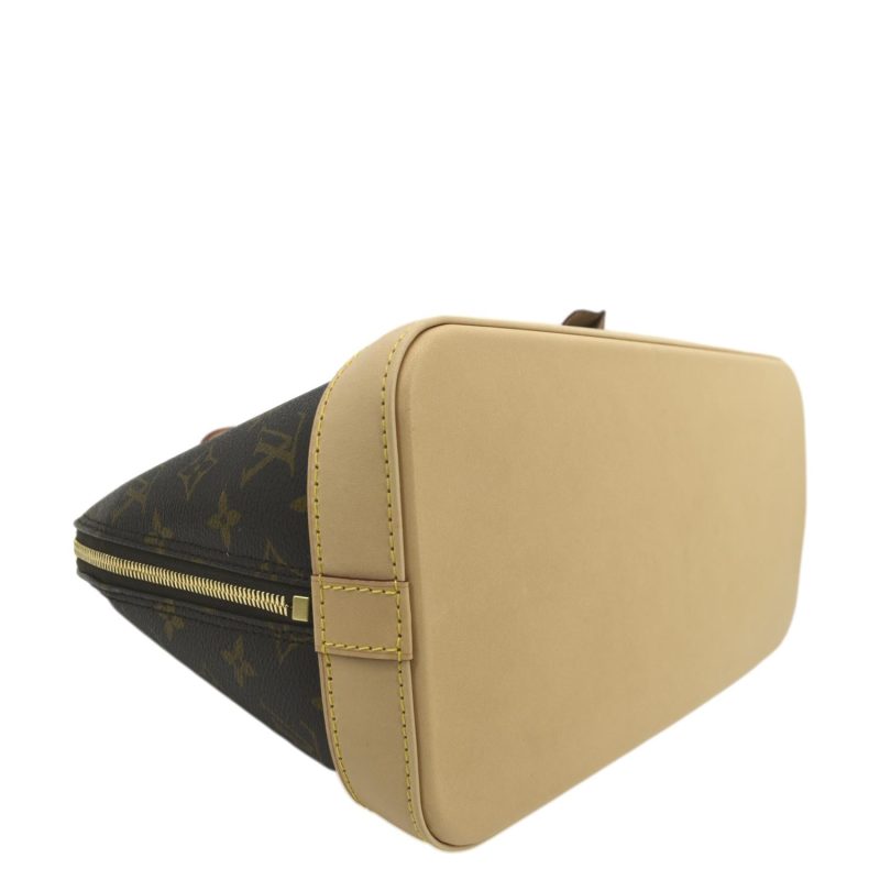 LOUIS VUITTON Alma PM Monogram Canvas Satchel Bag Brown - Image 8