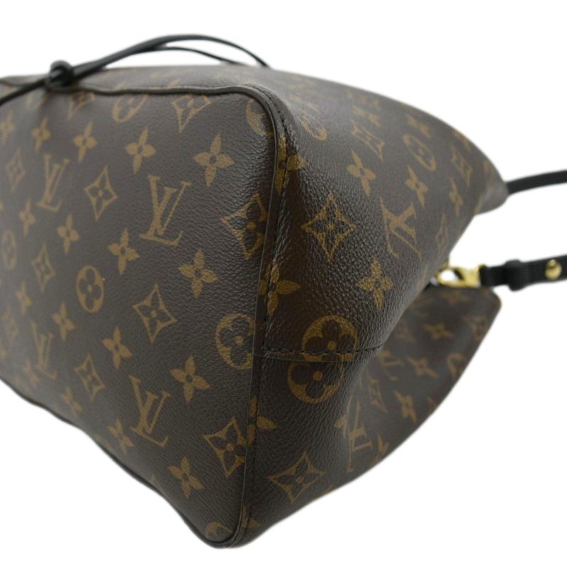 LOUIS VUITTON Neonoe Monogram Canvas Shoulder Bag Black - Image 7