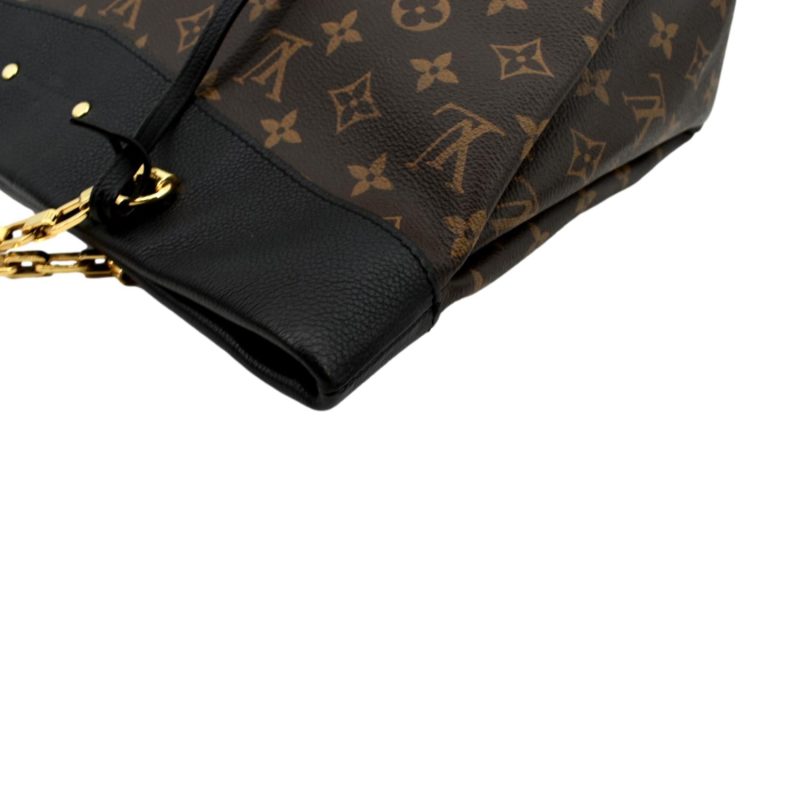 LOUIS VUITTON Pallas Chain Monogram Canvas Shopper Tote Bag Brown - Image 5