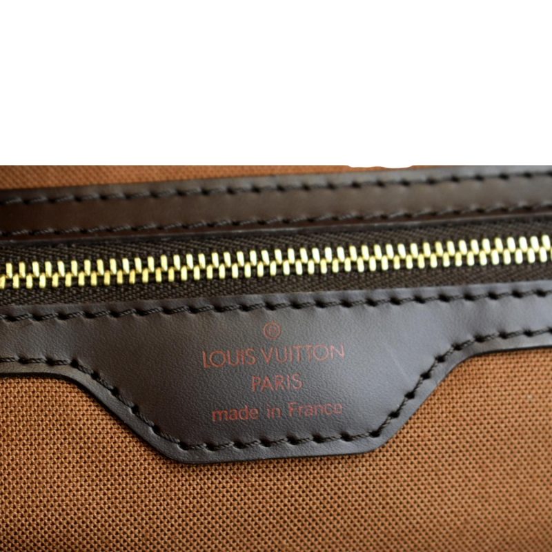 LOUIS VUITTON Ribera GM Damier Ebene Satchel Bag Brown - Image 9