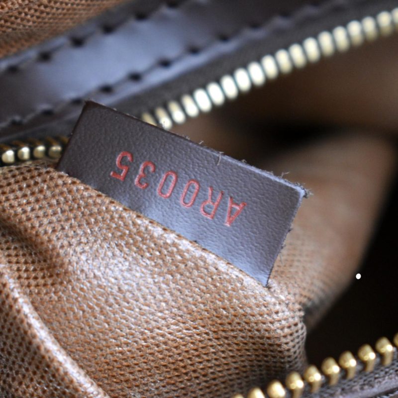 LOUIS VUITTON Ribera GM Damier Ebene Satchel Bag Brown - Image 10
