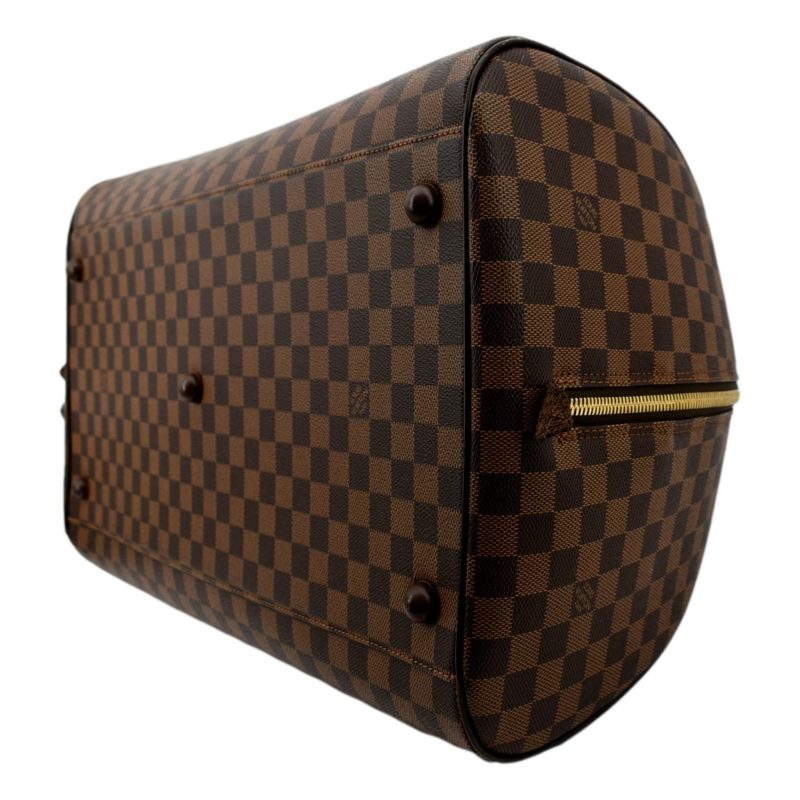 LOUIS VUITTON Ribera GM Damier Ebene Satchel Bag Brown - Image 6