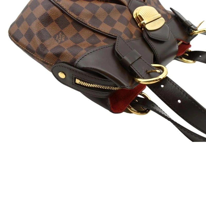 LOUIS VUITTON Women Sistina MM Damier Ebene Shoulder Bag Brown - Image 5