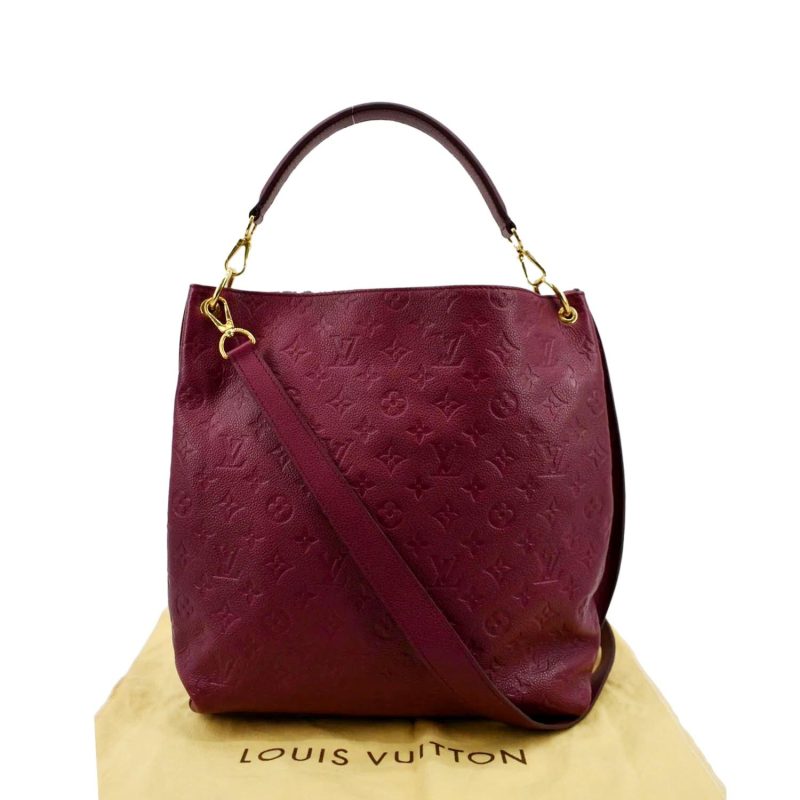LOUIS VUITTON Metis Hobo Monogram Empreinte Shoulder Bag Maroon - Image 2