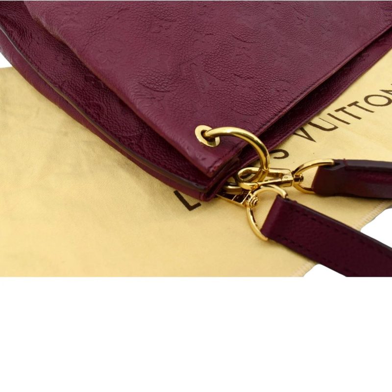 LOUIS VUITTON Metis Hobo Monogram Empreinte Shoulder Bag Maroon - Image 5