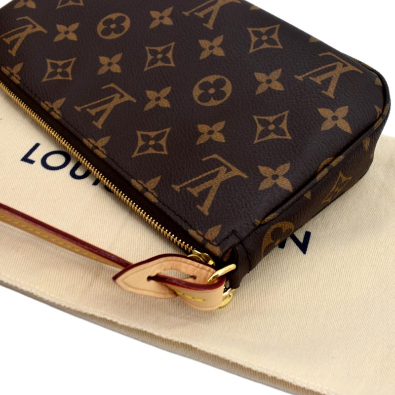 LOUIS VUITTON Pochette Accessoires Monogram Canvas Pouch Bag Brown - Image 5