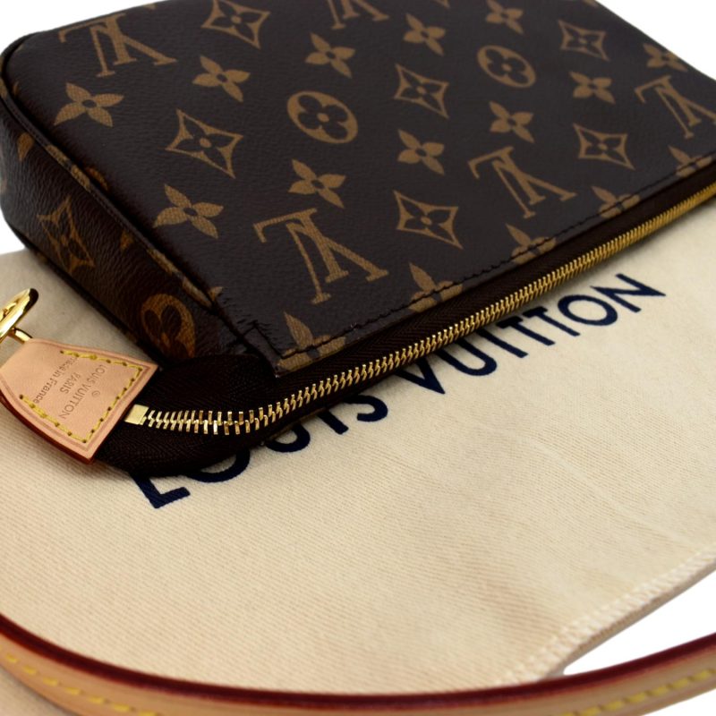 LOUIS VUITTON Pochette Accessoires Monogram Canvas Pouch Bag Brown - Image 6
