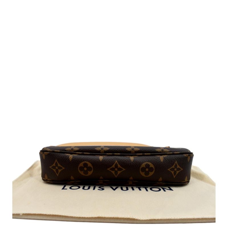 LOUIS VUITTON Pochette Accessoires Monogram Canvas Pouch Bag Brown - Image 9