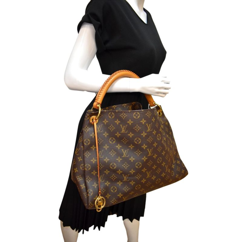 LOUIS VUITTON Artsy MM Monogram Canvas Hobo Bag Brown - Image 2