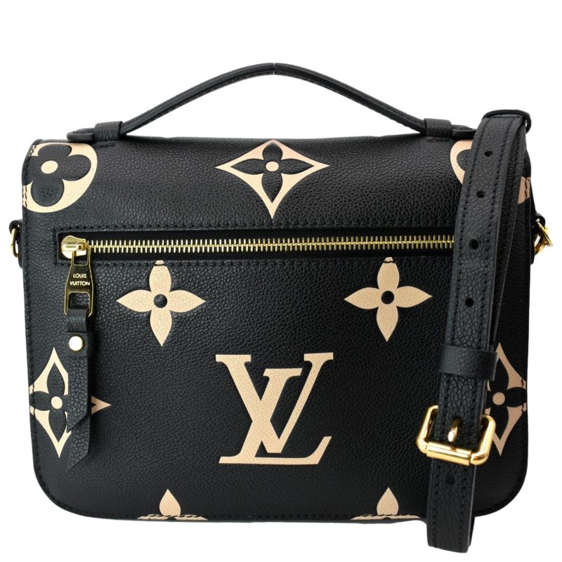 LOUIS VUITTON Metis Pochette Bicolor Empreinte Leather Crossbody Bag Black - Image 3