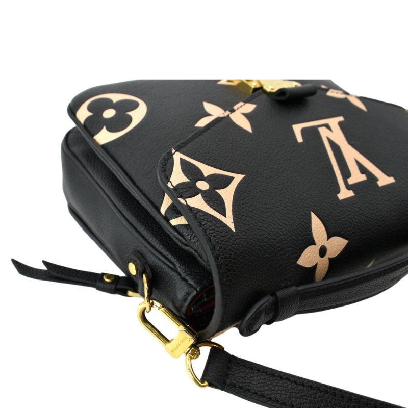 LOUIS VUITTON Metis Pochette Bicolor Empreinte Leather Crossbody Bag Black - Image 4