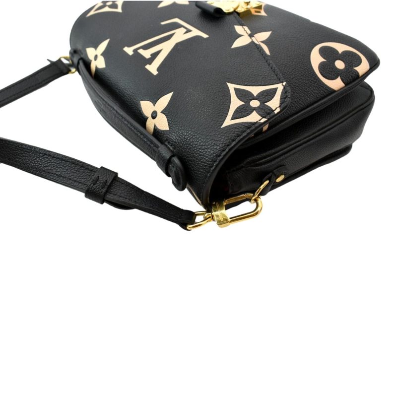 LOUIS VUITTON Metis Pochette Bicolor Empreinte Leather Crossbody Bag Black - Image 6
