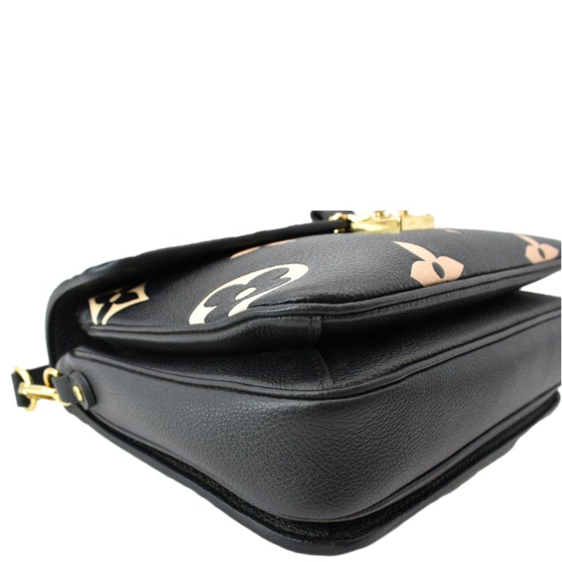 LOUIS VUITTON Metis Pochette Bicolor Empreinte Leather Crossbody Bag Black - Image 8