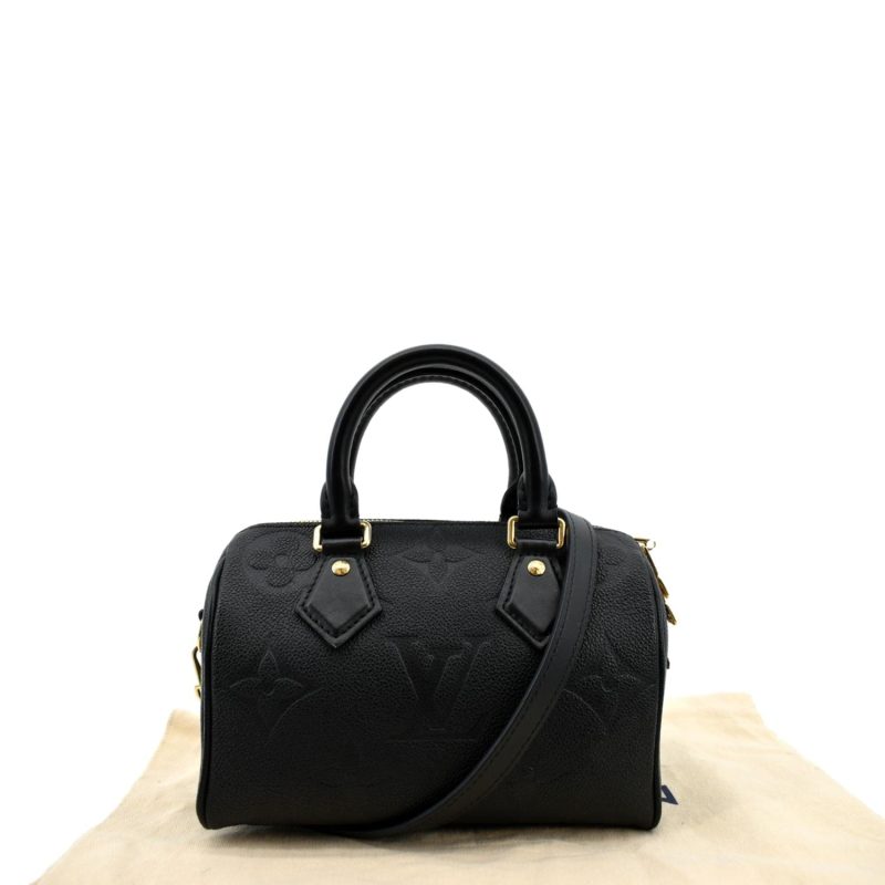 LOUIS VUITTON Giant Speedy 20 Bandouliere Empreinte  Shoulder Bag Black - Image 2