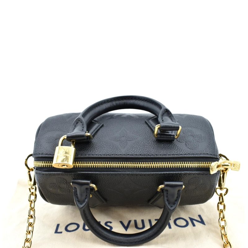 LOUIS VUITTON Giant Speedy 20 Bandouliere Empreinte  Shoulder Bag Black - Image 3