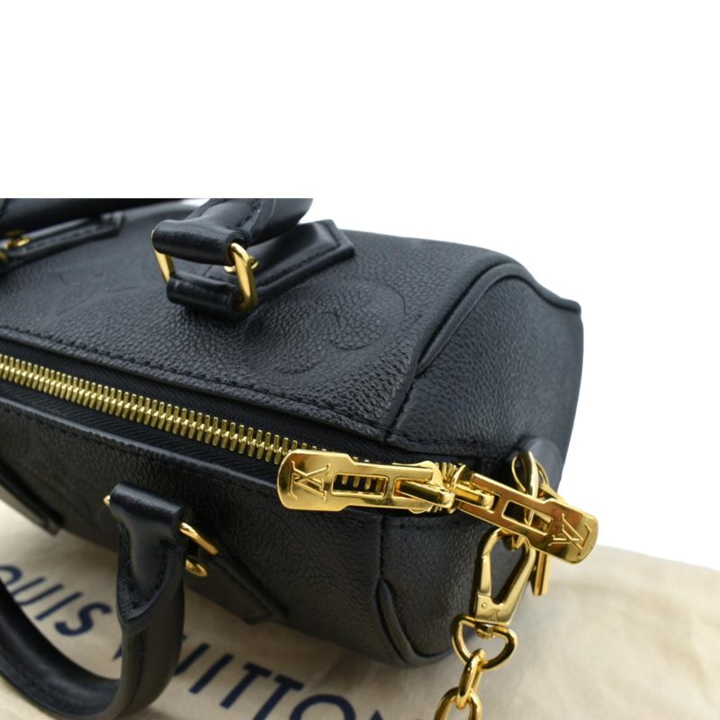 LOUIS VUITTON Giant Speedy 20 Bandouliere Empreinte  Shoulder Bag Black - Image 5