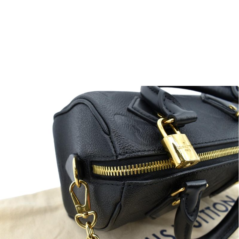 LOUIS VUITTON Giant Speedy 20 Bandouliere Empreinte  Shoulder Bag Black - Image 4