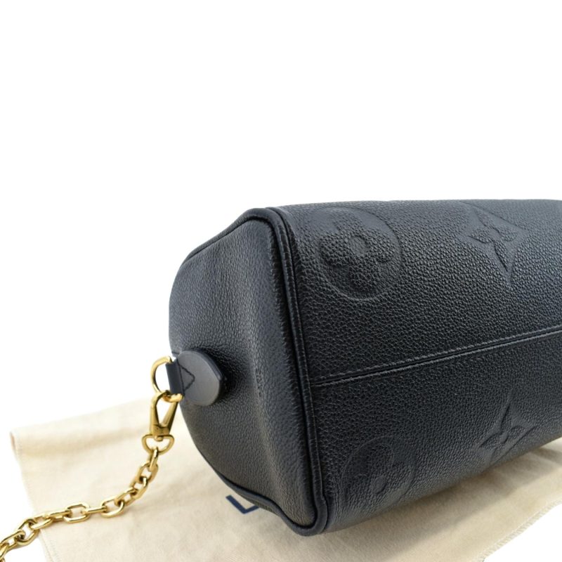 LOUIS VUITTON Giant Speedy 20 Bandouliere Empreinte  Shoulder Bag Black - Image 7