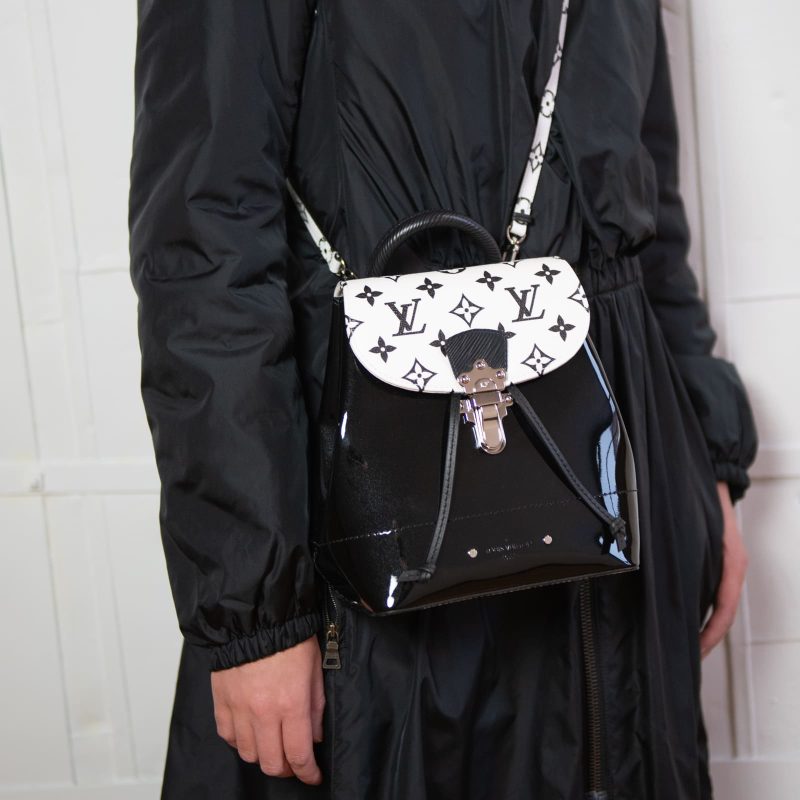 Louis Vuitton Black & White Nylon Jacquard Sporty Strap - Image 12