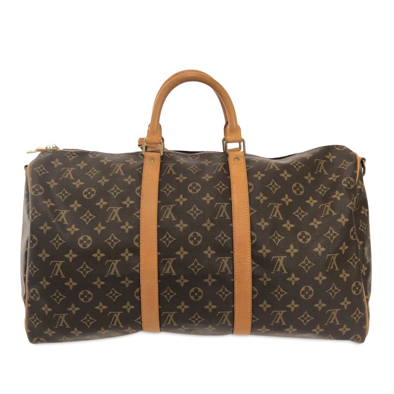 Brown Louis Vuitton Monogram Keepall 50 Travel Bag - Image 3
