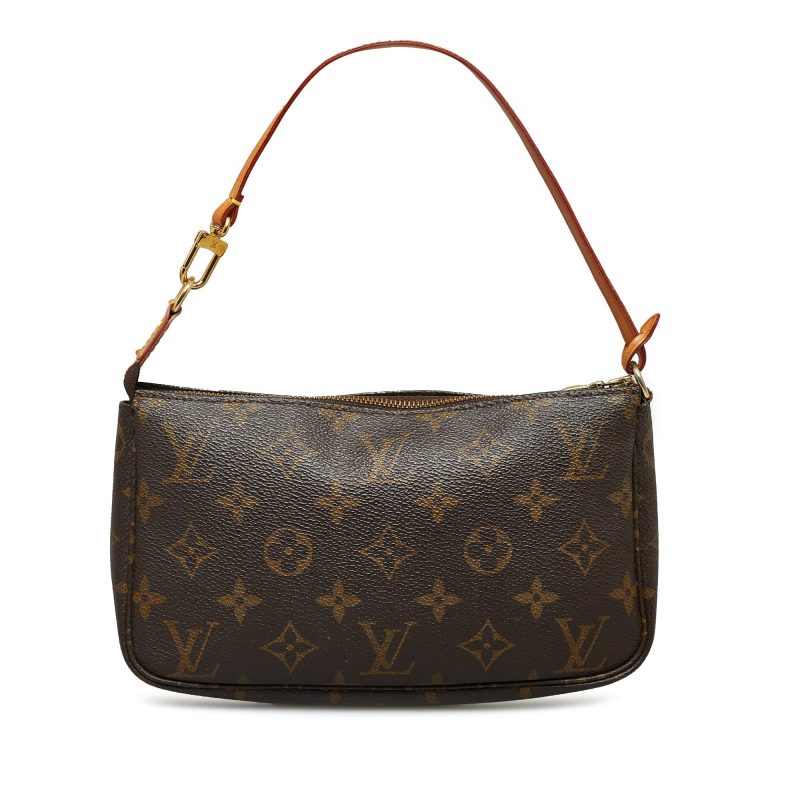 Brown Louis Vuitton Monogram Pochette Accessoires Shoulder Bag - Image 3