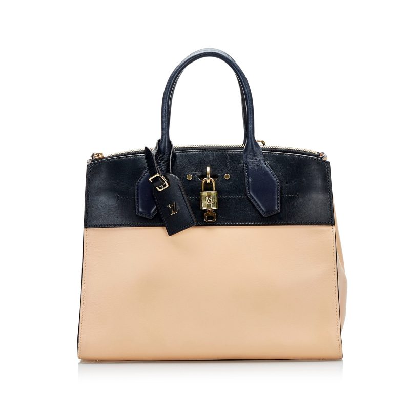 Louis Vuitton City Steamer MM Beige Calfskin - Image 2