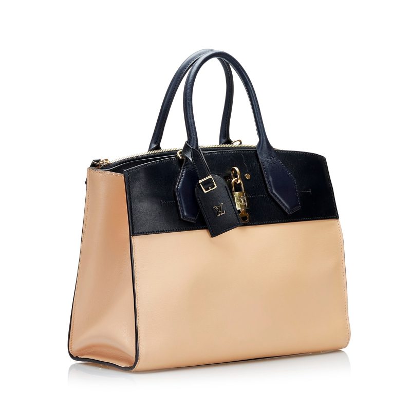 Louis Vuitton City Steamer MM Beige Calfskin - Image 3