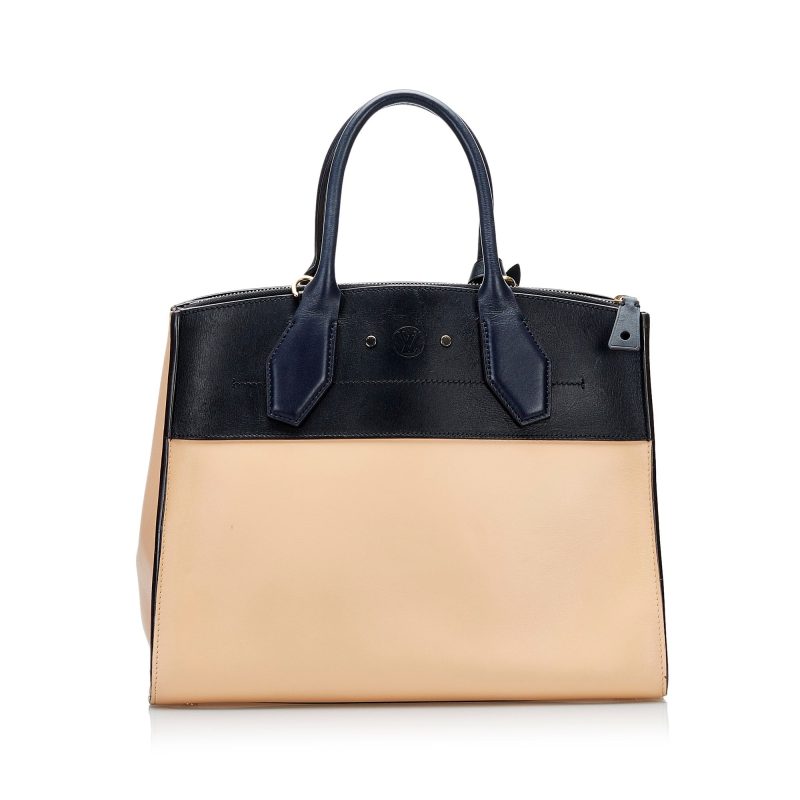 Louis Vuitton City Steamer MM Beige Calfskin - Image 4
