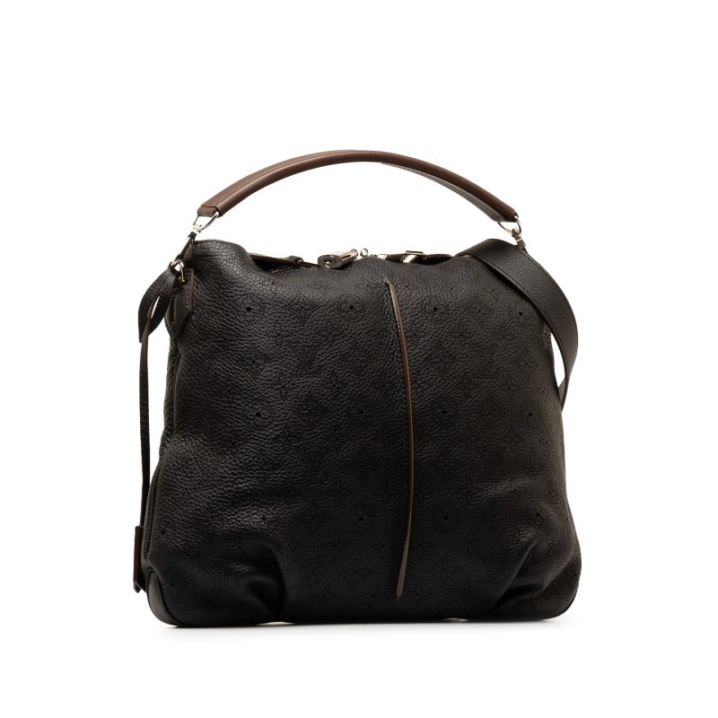 Black Louis Vuitton Monogram Mahina XL Hobo Bag - Image 2
