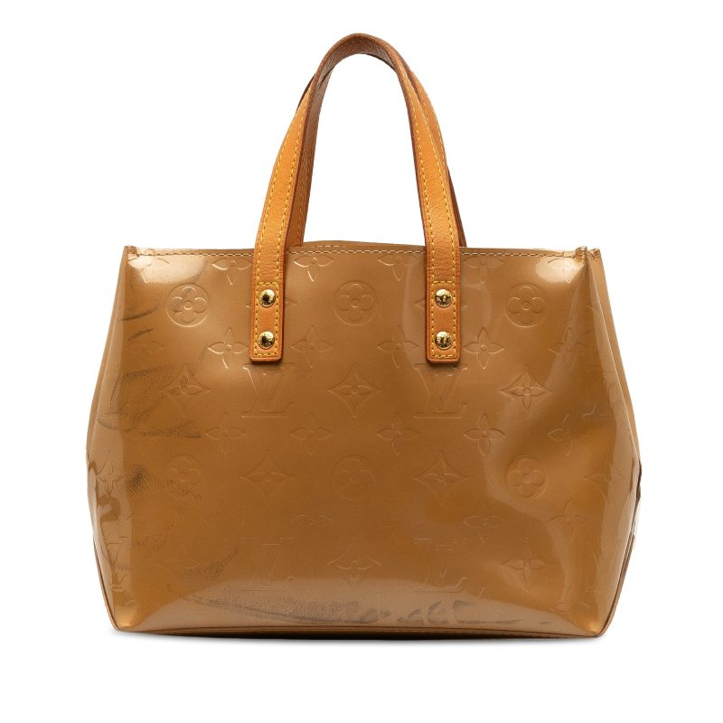 Brown Louis Vuitton Monogram Vernis Reade PM Handbag - Image 3