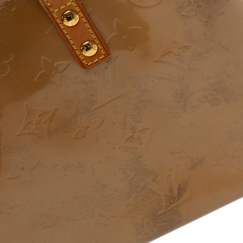 Brown Louis Vuitton Monogram Vernis Reade PM Handbag - Image 9