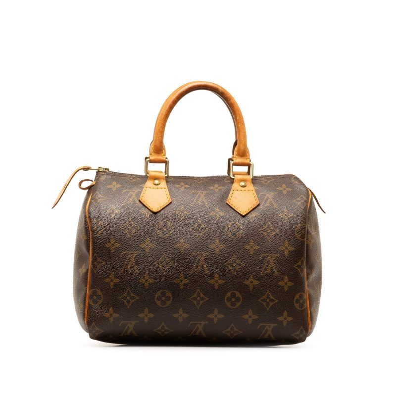 Brown Louis Vuitton Monogram Speedy 25 Boston Bag - Image 3