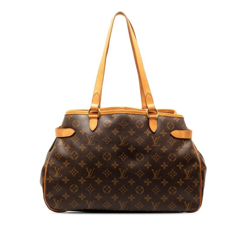 Brown Louis Vuitton Monogram Batignolles Vertical Tote Bag - Image 3